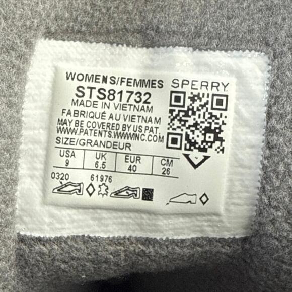 Sperry Saltwater Women's Grey/Black Leather Lace Up Ankle Rain Duck Boots Size 9 - Picture 5 of 7